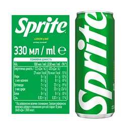 Напій Sprite безалкогольний 330 мл (48593) - мініатюра 7