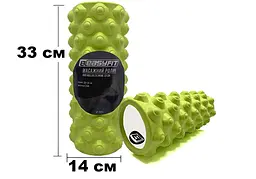 Масажний ролик Grid Roller Extreme 33 см Салатовий EasyFit fit0024956