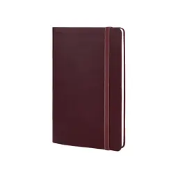 Книга записна Optima Vivella А5, м'яка обкладинка, гумка, білий блок, лінія, бордо (O27104-18)