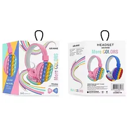 Дитячі бездротові навушники RIAS AH-806E Pop It Bluetooth Pink (3_04773) - мініатюра 6