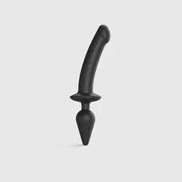Фалоімітатор з анальною пробкою Strap-On-Me Switch Plug-In Dildo XXL 27.1 см чорний - мініатюра 2