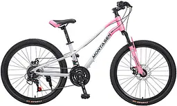 Велосипед дитячий спортивний Montasen Mountain bike 20" AB03 біло-рожевий - мініатюра 3