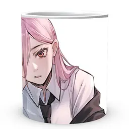 Кухоль GeekLand Chainsaw Man Людина Бензопила Павер CM 02.16 330 мл білий - мініатюра 2