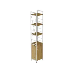 Етажерка 4/34 Ferrum-decor Серії Конект з тумбою 179x34x28 Білий ДСП Артизан (FRD-104475)