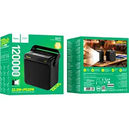 Зовнішній акумулятор Hoco DB101 Zeus 120000mAh 22.5W Black [168596] - мініатюра 5