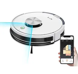 Робот-пилосос ILife L100 для сухого та вологого прибирання з підтримкою Wi-Fi (Білий) - мініатюра 2
