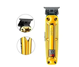 Акумуляторна машинка для стрижки VGR V-904 GOLD, 4 насадки, 2000 mAh, LED дисплей - мініатюра 3