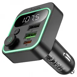 Автомобільний FM-трансмітер модулятор Bluetooth MP3 HOCO E85 Tiger 20 W, PD/QC, USB-C/2xUSB-A - мініатюра 2
