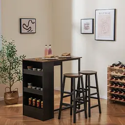 Барний стіл та 2 барні стільці Costway Picmi в стилі Loft - мініатюра 2