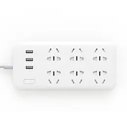 Мережевий фільтр-подовжувач Xiaomi Mi Power Strip CXB6-1QM (6 х розеток 3 х USB) китайські розетки - мініатюра 2