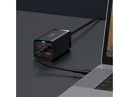 Мережевий зарядний пристрій BASEUS GaN 3 Pro 100 W Black (CCGP000101) - мініатюра 11