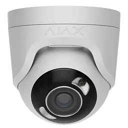 8 Mp IP охоронна відеокамера з гібридним підсвічуванням Ajax TurretCam HL (8 Mp/2.8 mm) White