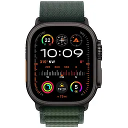 Apple Watch Ultra 2 2024, 49mm, Black Titanium, Dark Green Alpine Loop, Розмір M (Grade A) Seller Refurbished - мініатюра 2