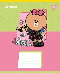 Набір зошитів шкільних YES А5/12 клітинка Line Friends Funny 25 шт (767638) - мініатюра 5
