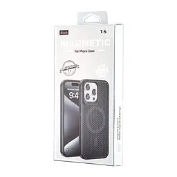 Чохол Silicone Cooling Сase with MagSafe iPhone 15 Black - мініатюра 2