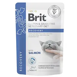 Вологий корм Brit GF VetDiet Recovery для кішок з лососем пауч 85 г (aрт.101116/566693)