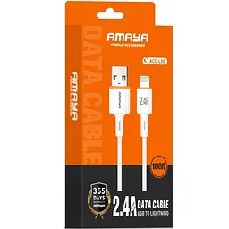 Дата кабель Amaya L66 USB to Lightning 2.4A (1m) White - мініатюра 2