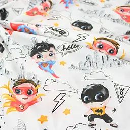 Пелюшка багаторазова Cosas непромокаюча Superheroes 70х120 см, червона - мініатюра 3