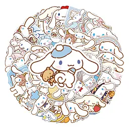 Стикерпак Набір наклейок GeekLand Hello Kitty Cinnamoroll Хелло Кітті Сіноморол 50 штук