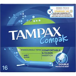 Тампони Tampax Compak Super з аплікатором 16 шт. - мініатюра 2