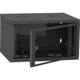 Шафа настінна Ipcom 6U, 600 x 600, RAL9005 (СН-6U-060х060-ДС-9005) - мініатюра 2