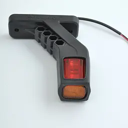 Габаритні вогні LED для вантажівок Рожки 12/24V / косий 13 см / Червоний-Білий-Жовтий 2 шт. (Л 091) - мініатюра 2