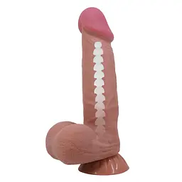 Фалоімітатор Baile Sliding Skin Bendable 8.5'' 21.8 см коричневий - мініатюра 3