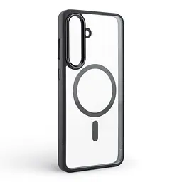 Чехол Samsung Galaxy S25 FE 5G, Unit MagSafe, черный, прозрачный, магсейф, противоударный, магнитный, панель-накладка с поддержкой MagSafe, с поддержкой беспроводной зарядки, TPU+PC, защита всего корпуса, ударопрочный, ArmorStandart (ARM89156) - мініатюра 2
