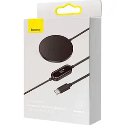 Бездротовий зарядний пристрій Baseus Simple Mini2 Magnetic Wireless Charger 15W Black (CCJJ010001) [90315] - мініатюра 7