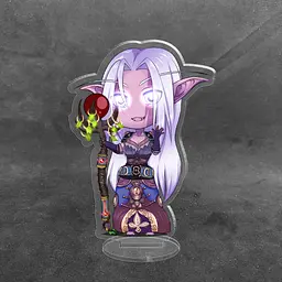 Акрилова колекційна фігурка World of Warcraft Чібі Chibi Нічна ельфійка 10 см - мініатюра 2