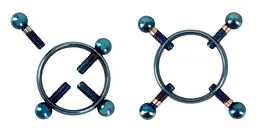 Затискачі на соски Bad Kitty Nipple Jewellery синій - мініатюра 3