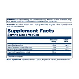 Екстракт кісточок грейпфрута Grapefruit Seed Extract 250 мг 60 вегетаріанських капсул - мініатюра 2