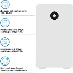 Система зберігання енергії Deye SUN-6K-SG05 6kW + 2 АКБ RW-F16 32 kWh (6000W/16076Wh) [159357] - мініатюра 12