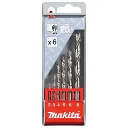 Набір свердл HSS-G по металу 2-8 мм Makita D-57196 (6 шт) - мініатюра 2