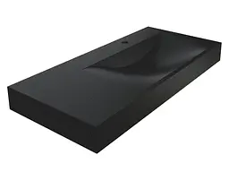 Умивальник Miraggio VIOLA 1000 R BLACK (8813480) Mirasoft, Матовий, Накладний/Підвісний/Врізний, Чорний - мініатюра 1
