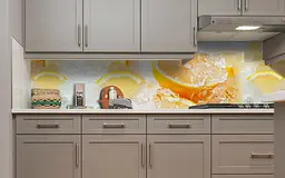 Вініловий кухонний фартух Апельсини в льоду наклейка для кухні цитруси Фрукти Happy Pocket Z181698 - мініатюра 4