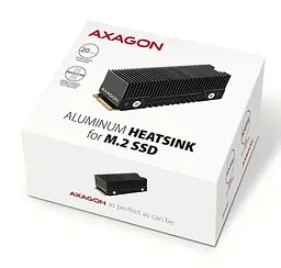 Радіатор з пасивним охолодженням для накопичувачів AXAGON CLR-M2XT heatsink for M.2 SSD - мініатюра 6