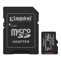 Карта пам'яті microSDXC, 256Gb, Canvas Select Plus Kingston teh0020725