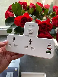 Мережевий подовжувач фільтр на 2 розетки із захисними шторками 2 USB 3A + Type C - мініатюра 2