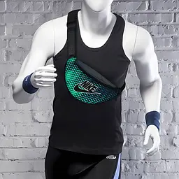 Сумка-бананка Nike чоловіча/жіноча спортивна 32×16 см з розширювачем поясна сумка або сумка через плече (3734) - мініатюра 2