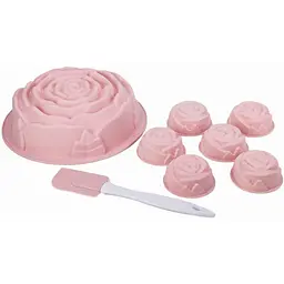 Набір силіконових форм для випікання Mys Silicone Rose Baking Set з лопаткою 6 шт. (40048) - мініатюра 2