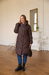 Зимова куртка пальто для вагітних 2 в 1 з капюшоном для майбутніх мам Malmö 3XL (52) Lullababe коричневий - мініатюра 7