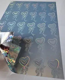Плівка для друку Galaxy А4 80 мкм Love Ribbon Holografic 20 шт Прозорий (11104) - мініатюра 2