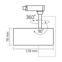 LED світильник Videx трековий 30 Вт 60° 4100 K чорний (VL-TR04W-304B) - мініатюра 4