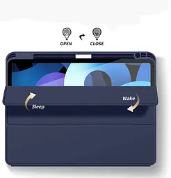 Чохол BeCover Tri Fold Soft TPU із кріпленням Apple Pencil для Apple iPad Air 11 M2 2024 Насичено-синій (711401) - мініатюра 5