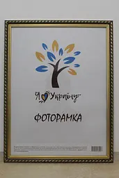 Фоторамка 40х60, коричнева із золотим обрамленням, 2115А-39, СКЛО + ДВП                                                                                                                                                                                                                                                                                                                            