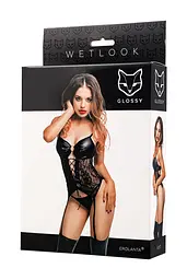 Комплект Glossy Miriam wetlook XL (чорний) - мініатюра 4