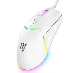 Миша ігрова Onikuma RGB Wired Gaming Mouse CW929 6400 DPI біла - мініатюра 2
