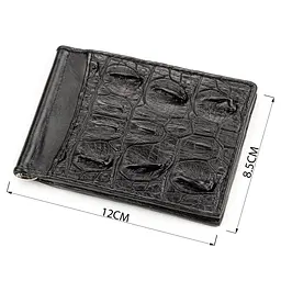 Затискач з натуральної шкіри крокодила CROCODILE LEATHER 12х 8,5 см acs0032266 - мініатюра 3