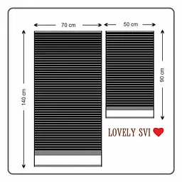 Набір 2 жакардові рушники Lovely Svi для ванної, на подарунок, 70 х 140 см и 50 × 90 см Oxford Stripe сірий (341124) - мініатюра 6